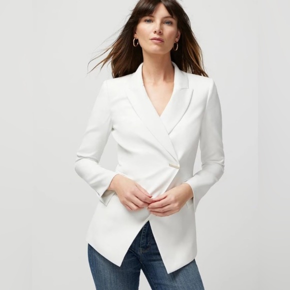 White House Black Market Jackets & Blazers - NWT - WHBM Studio Blazer with Tab.  Ecru Size 4